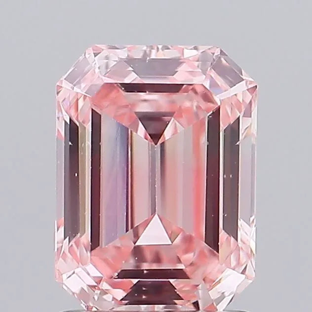 1.24ct Emerald Lab Grown Diamond (Colour Fancy Intense Pink, Clarity VS2, IGI Certified)