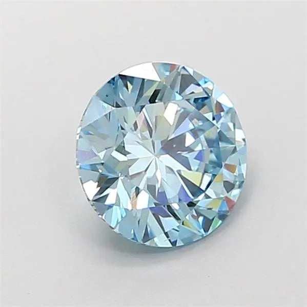 1.24ct Round Lab Grown Diamond (Colour Fancy Intense Blue, Clarity VS1, Cut ID, IGI Certified)