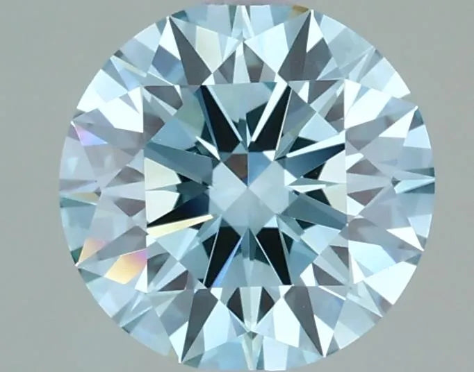 1.24ct Round Lab Grown Diamond (Colour Fancy Intense Blueish Green, Clarity VS1, Cut ID, IGI Certified)