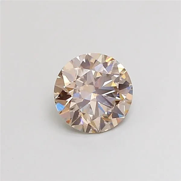 1.24ct Round Lab Grown Diamond (Colour Very Light Brown, Clarity VS2, Cut ID, IGI Certified)