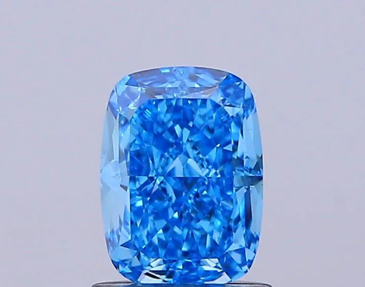 1.25ct Cushion modified Lab Grown Diamond (Colour Fancy Vivid Blue, Clarity VVS2, IGI Certified)