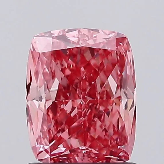 1.25ct Cushion modified Lab Grown Diamond (Colour Fancy Vivid Pink, Clarity VS1, IGI Certified)