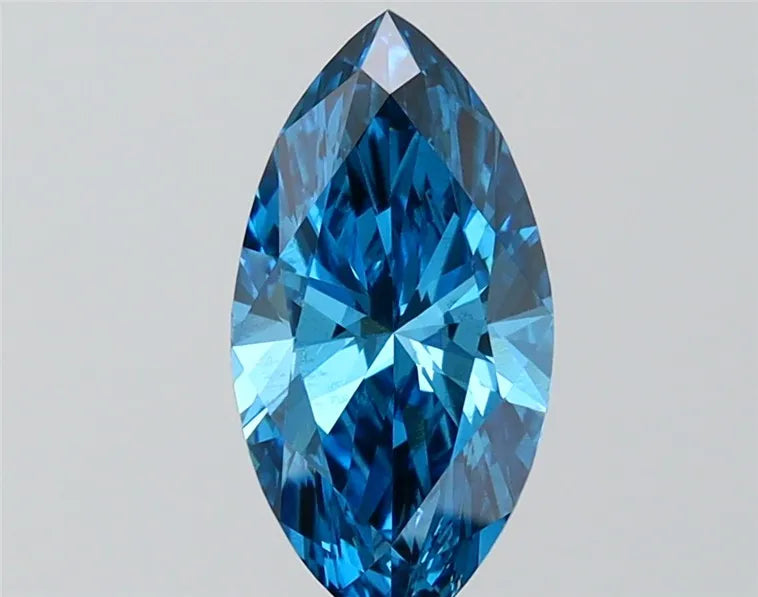 1.25ct Marquise Lab Grown Diamond (Colour Fancy Vivid Blue, Clarity VS2, IGI Certified)
