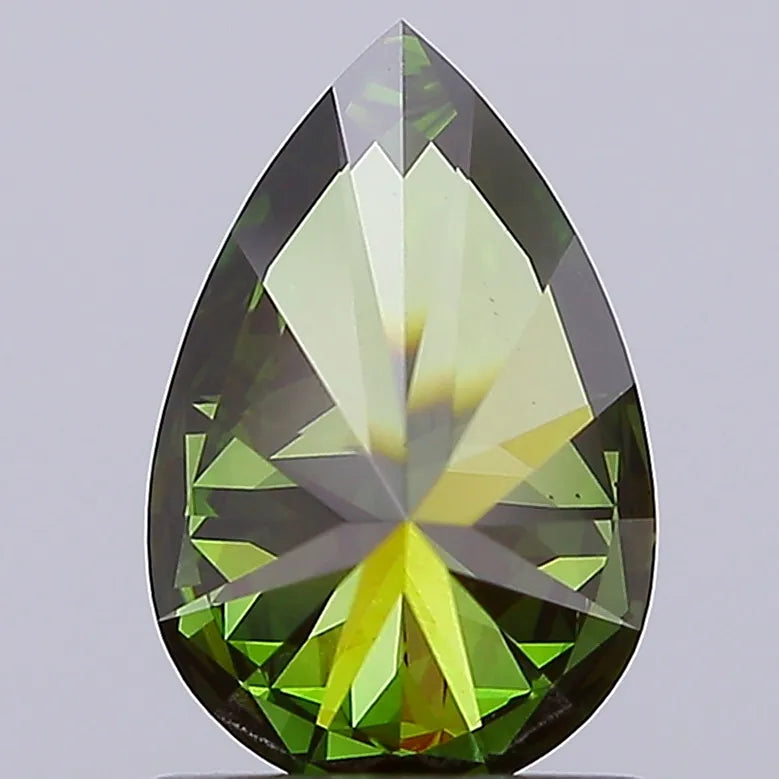 1.25ct Pear Lab Grown Diamond (Colour Fancy Vivid Green, Clarity VS1, IGI Certified)