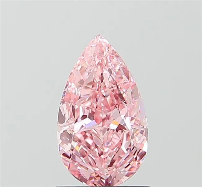 1.25ct Pear Lab Grown Diamond (Colour Fancy Vivid Pink, Clarity VVS1, IGI Certified)