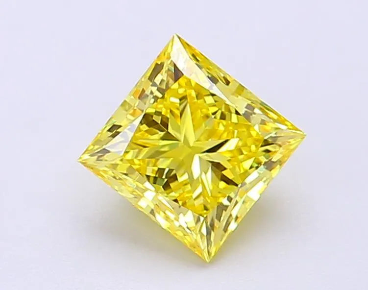 1.25ct Princess Lab Grown Diamond (Colour Fancy Vivid Yellow, Clarity VS1, IGI Certified)