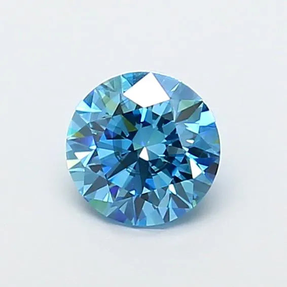 1.25ct Round Lab Grown Diamond (Colour Fancy Vivid Blue, Clarity SI1, Cut ID, IGI Certified)