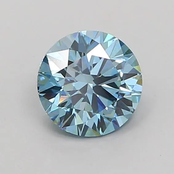 1.25ct Round Lab Grown Diamond (Colour Fancy Vivid Blue, Clarity VS1, Cut ID, IGI Certified)