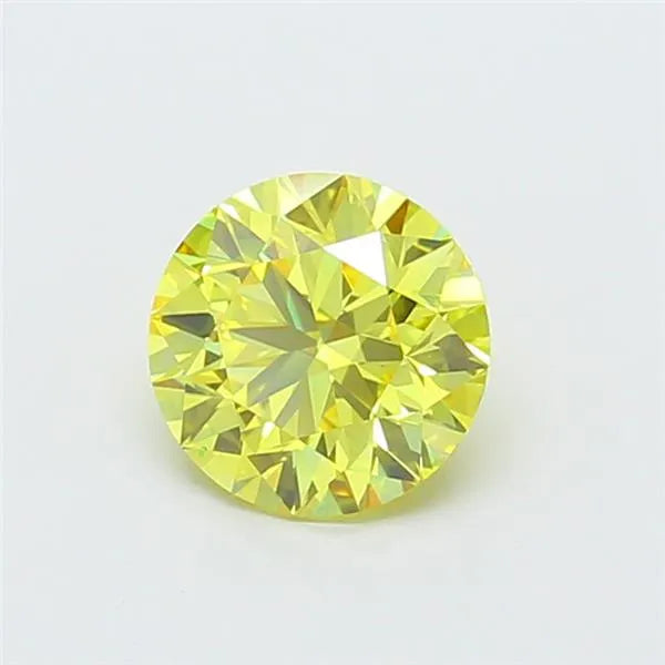 1.25ct Round Lab Grown Diamond (Colour Fancy Vivid Yellow, Clarity VVS1, Cut ID, IGI Certified)