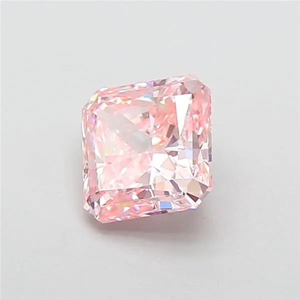 1.25ct Square radiant Lab Grown Diamond (Colour Fancy Vivid Pink, Clarity VVS2, IGI Certified)