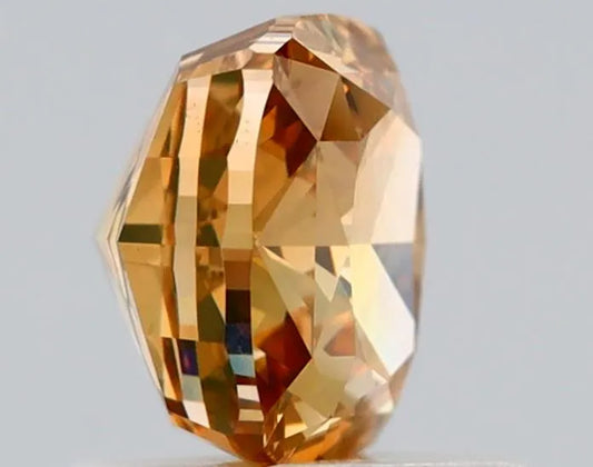 1.26ct Cushion modified Natural Diamond (Colour Fancy Deep Yellow Brown, Clarity VS1, Cut GD, GIA Certified)