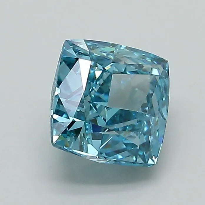 1.27ct Cushion modified Lab Grown Diamond (Colour Fancy Vivid Blue, Clarity VVS2, IGI Certified)