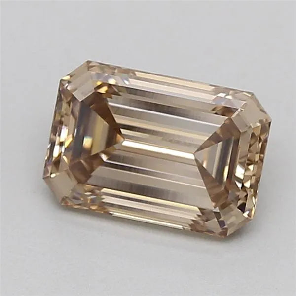 1.27ct Emerald Lab Grown Diamond (Colour Fancy Brown, Clarity VVS2, IGI Certified)