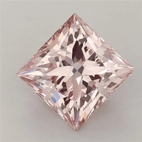 1.27ct Princess Lab Grown Diamond (Colour Fancy Brown Pink, Clarity VS1, IGI Certified)