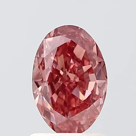 1.28ct Oval Lab Grown Diamond (Colour Fancy Intense Brownish Pink, Clarity VS2, IGI Certified)