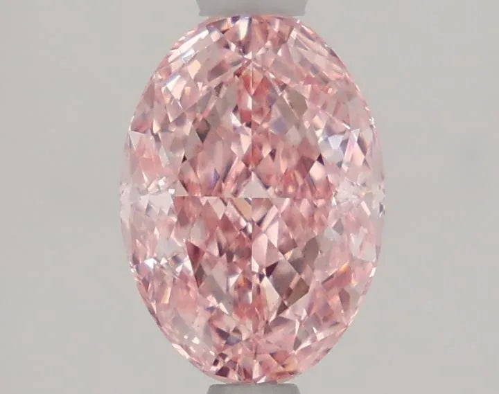 1.28ct Oval Lab Grown Diamond (Colour Fancy Vivid Pink, Clarity VS2, IGI Certified)
