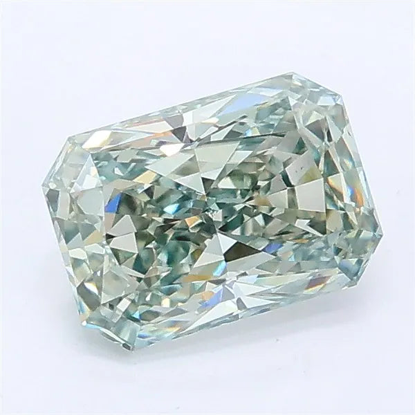 1.28ct Radiant Lab Grown Diamond (Colour Fancy Blue Green, Clarity VS1, IGI Certified)