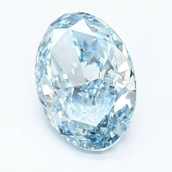 1.29ct Oval Lab Grown Diamond (Colour Fancy Vivid Blue, Clarity VVS2, IGI Certified)