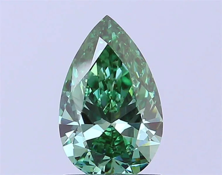 1.29ct Pear Lab Grown Diamond (Colour Fancy Vivid Green, Clarity VS1, IGI Certified)