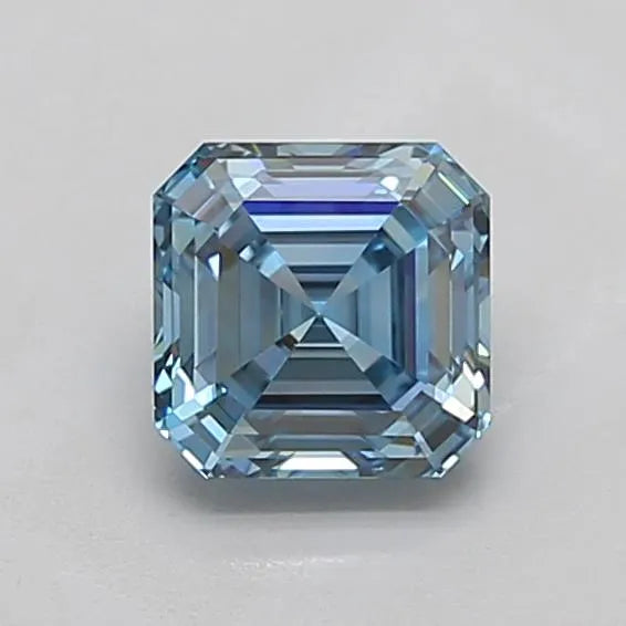 1.30ct Asscher Lab Grown Diamond (Colour Fancy Vivid Blue, Clarity VVS2, IGI Certified)