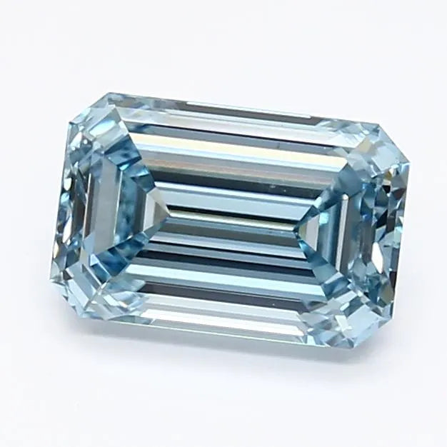 1.30ct Emerald Lab Grown Diamond (Colour Fancy Intense Blue, Clarity VS1, IGI Certified)