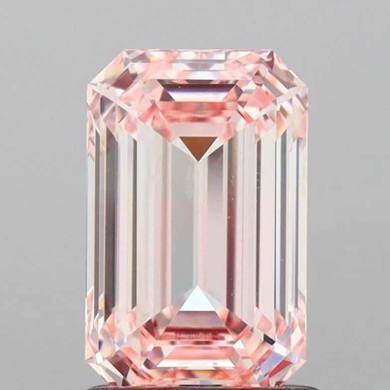 1.30ct Emerald Lab Grown Diamond (Colour Fancy Intense Pink, Clarity VS1, IGI Certified)