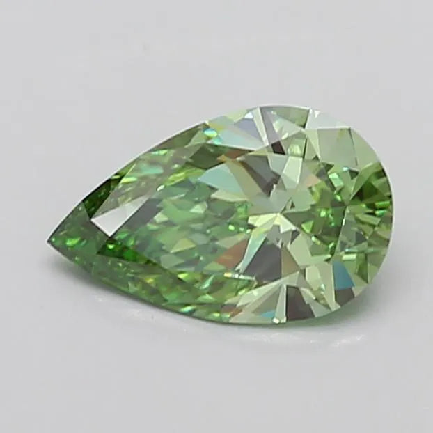 1.30ct Pear Lab Grown Diamond (Colour Fancy Vivid Green, Clarity VVS2, IGI Certified)
