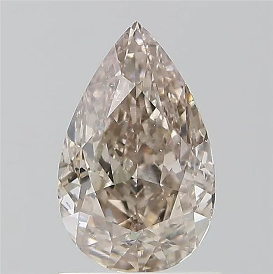 1.30ct Pear Natural Diamond (Colour Fancy Light Brown, Clarity SI2, GIA Certified)