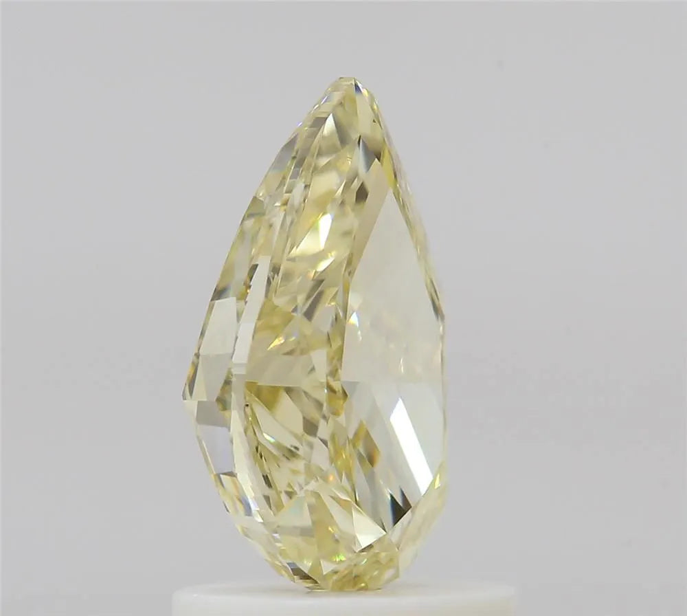1.30ct Pear Natural Diamond (Colour Fancy Light Yellow, Clarity VS2, GIA Certified)