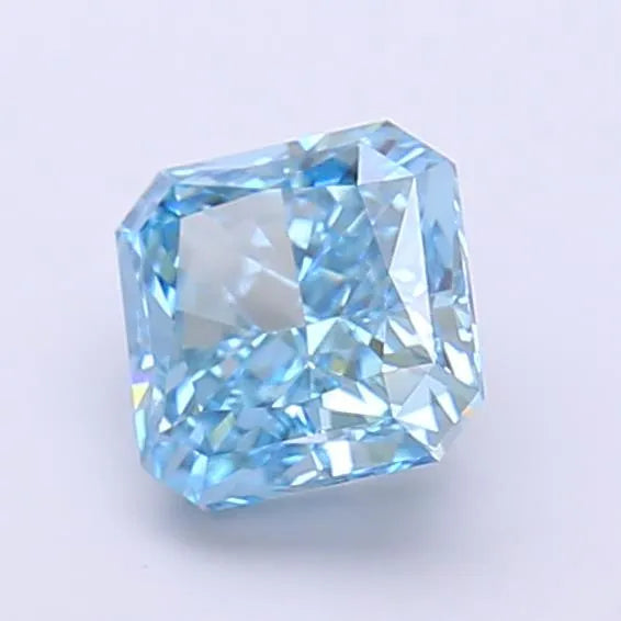 1.30ct Square radiant Lab Grown Diamond (Colour Fancy Vivid Blue, Clarity VVS2, IGI Certified)