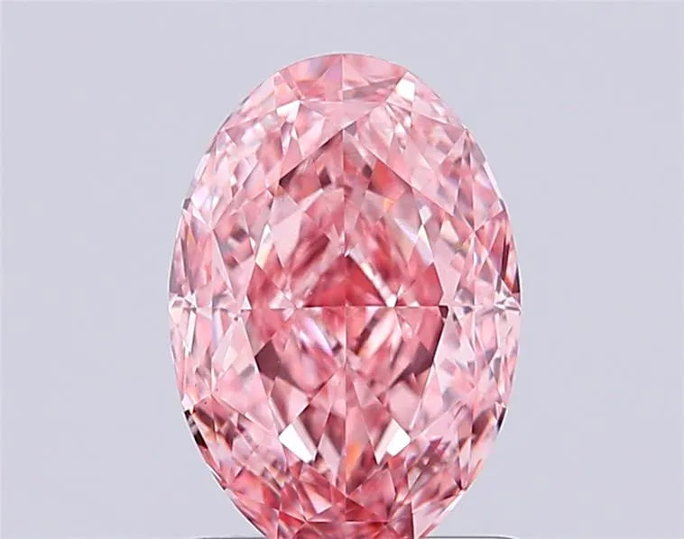 1.31ct Oval Lab Grown Diamond (Colour Fancy Vivid Pink, Clarity VS1, IGI Certified)