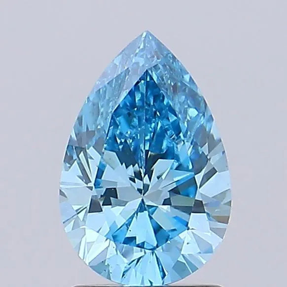 1.31ct Pear Lab Grown Diamond (Colour Fancy Vivid Blue, Clarity VS2, IGI Certified)