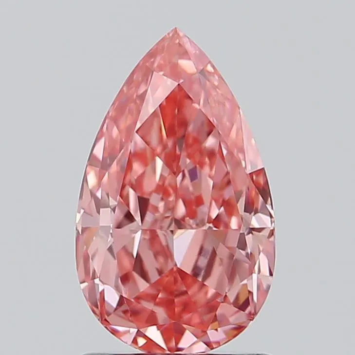 1.31ct Pear Lab Grown Diamond (Colour Fancy Vivid Pink, Clarity VVS2, IGI Certified)