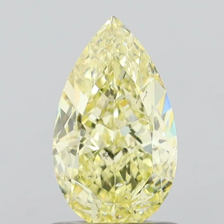 1.31ct Pear Natural Diamond (Colour Fancy Light Yellow, Clarity SI2, Cut GD, GIA Certified)