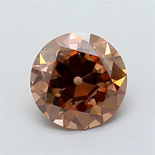 1.31ct Round Lab Grown Diamond (Colour Fancy Brown, Clarity SI1, Cut VG, IGI Certified)
