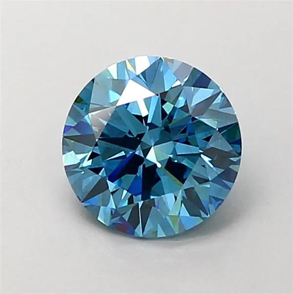 1.31ct Round Lab Grown Diamond (Colour Fancy Vivid Blue, Clarity SI1, Cut ID, IGI Certified)