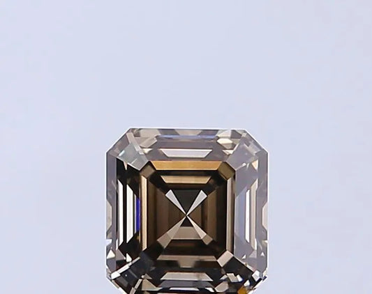 1.32ct Asscher Lab Grown Diamond (Colour Fancy Light Brown, Clarity VS2, IGI Certified)