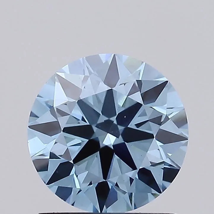 1.32ct Round Lab Grown Diamond (Colour Fancy Vivid Blue, Clarity VS1, Cut ID, IGI Certified)