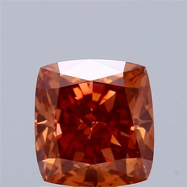 1.33ct Cushion modified Lab Grown Diamond (Colour Fancy Orangey Brown, Clarity VS1, IGI Certified)
