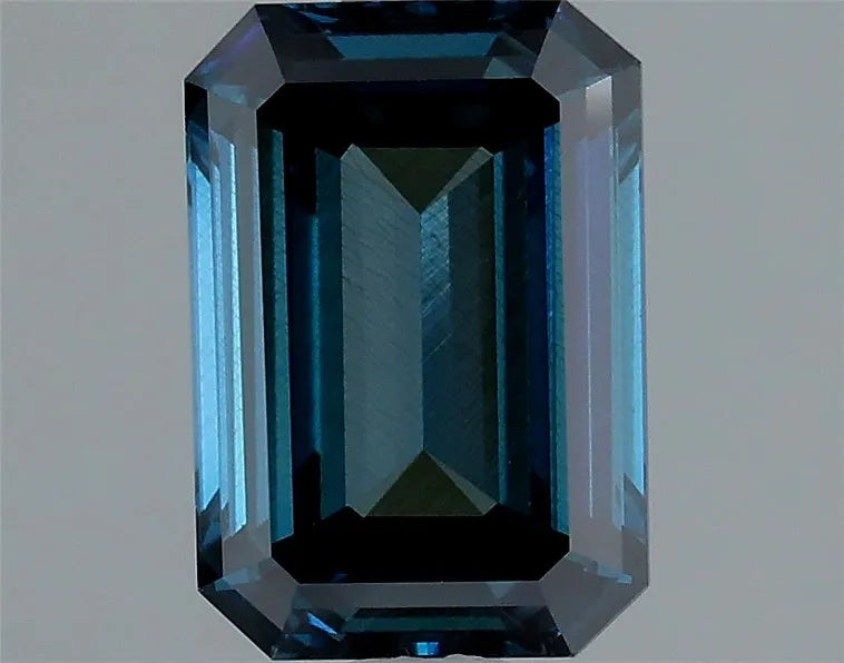 1.33ct Emerald Lab Grown Diamond (Colour Fancy Deep Greenish Blue, Clarity SI1, Cut VG, IGI Certified)
