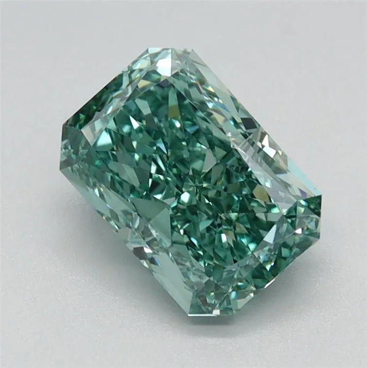 1.33ct Radiant Lab Grown Diamond (Colour Fancy Vivid Green, Clarity VS1, IGI Certified)