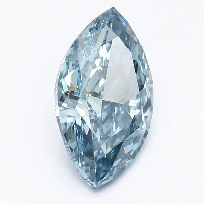 1.34ct Marquise Lab Grown Diamond (Colour Fancy Vivid Blue, Clarity VVS2, IGI Certified)