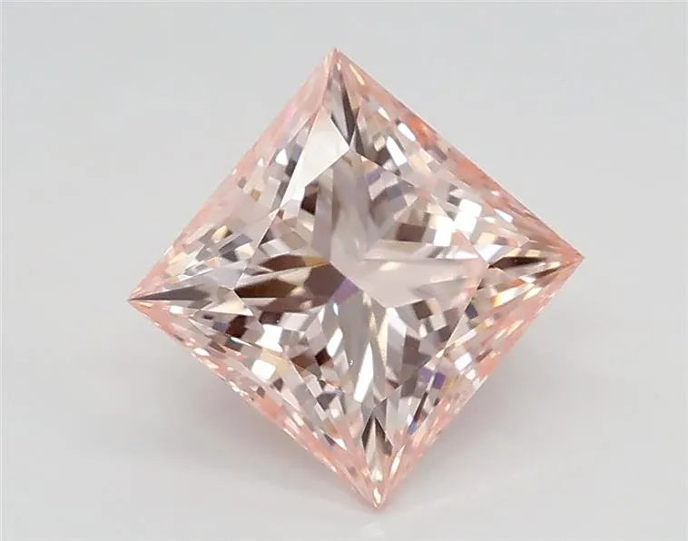 1.34ct Princess Lab Grown Diamond (Colour Fancy Intense Pink, Clarity VS2, IGI Certified)