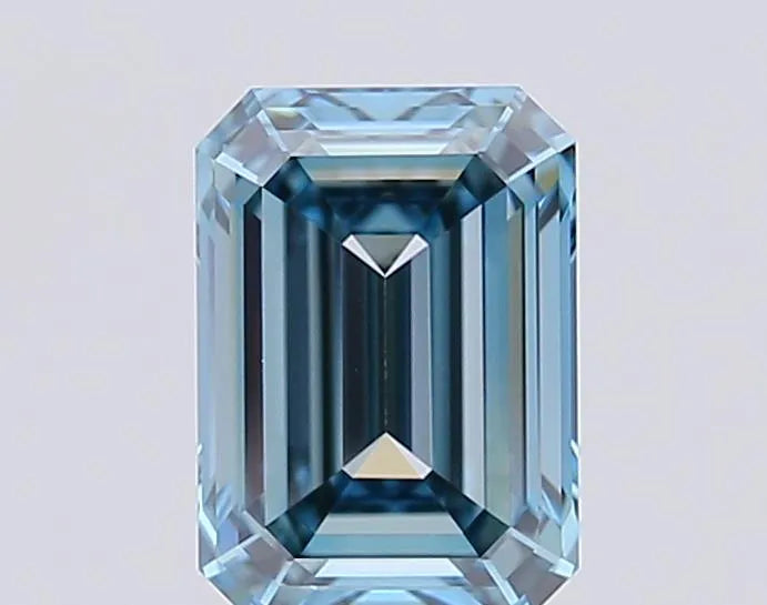 1.35ct Emerald Lab Grown Diamond (Colour Fancy Intense Greenish Blue, Clarity VVS1, IGI Certified)