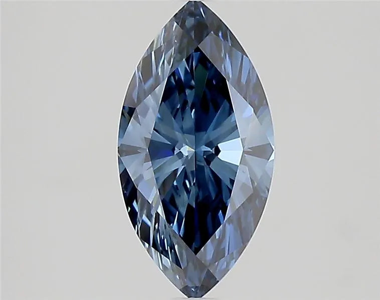 1.35ct Marquise Lab Grown Diamond (Colour Fancy Vivid Blue, Clarity VVS1, IGI Certified)