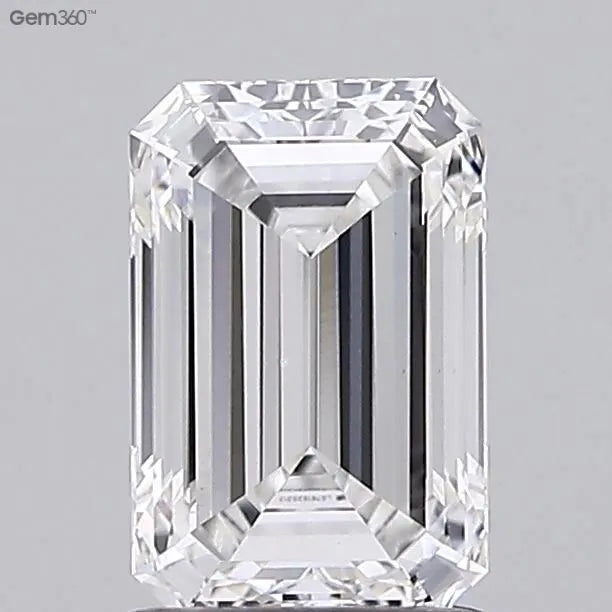 1.36ct Emerald Lab Grown Diamond (Colour E, Clarity VVS2, IGI Certified)