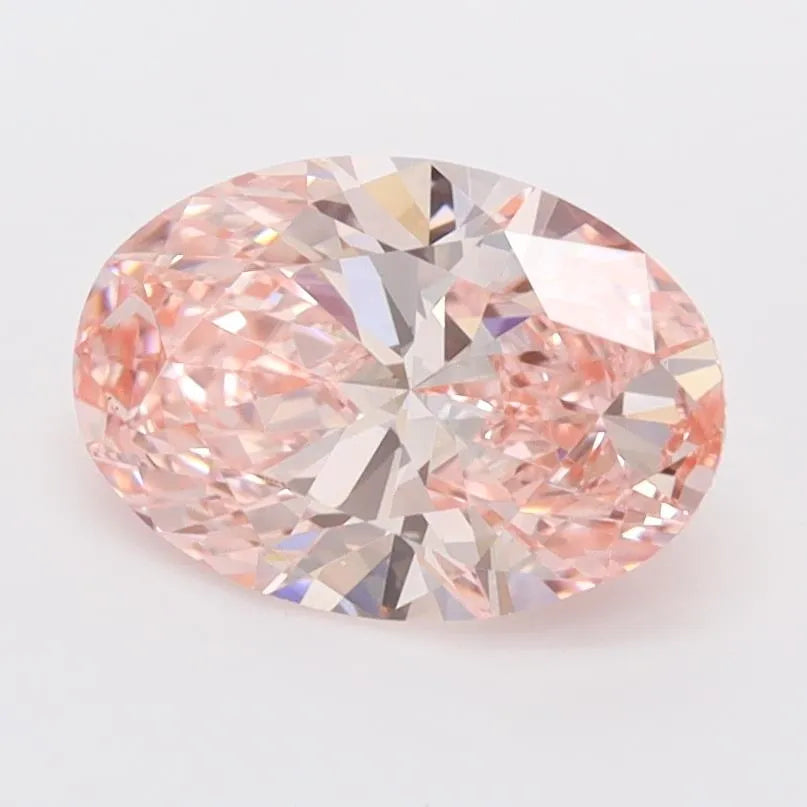 1.36ct Oval Lab Grown Diamond (Colour Fancy Vivid Pink, Clarity VVS2, IGI Certified)