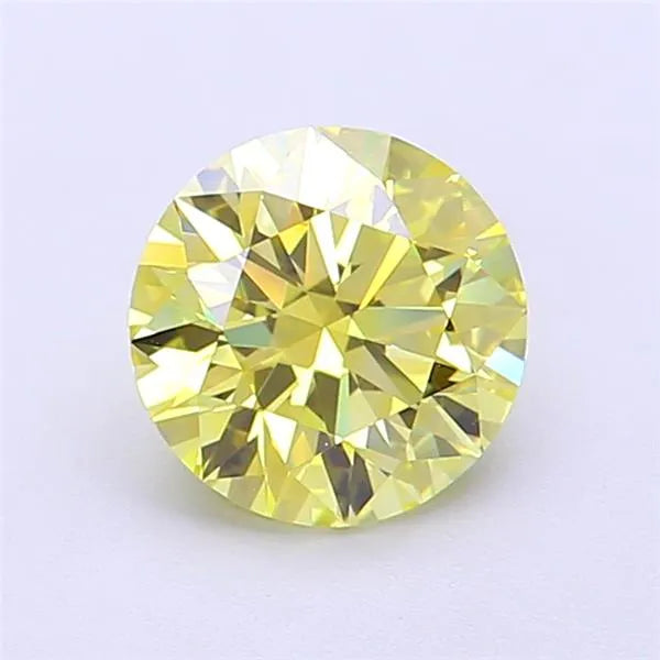 1.36ct Round Lab Grown Diamond (Colour Fancy Yellow, Clarity VVS2, Cut ID, IGI Certified)