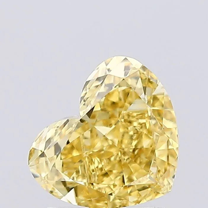 1.37ct Heart Lab Grown Diamond (Colour Fancy Vivid Yellow, Clarity VVS2, IGI Certified)
