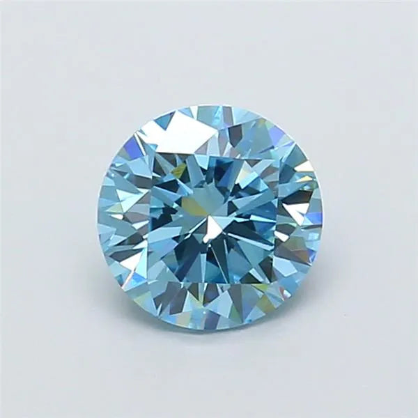 1.37ct Round Lab Grown Diamond (Colour Fancy Vivid Blue, Clarity VVS2, Cut EX, IGI Certified)